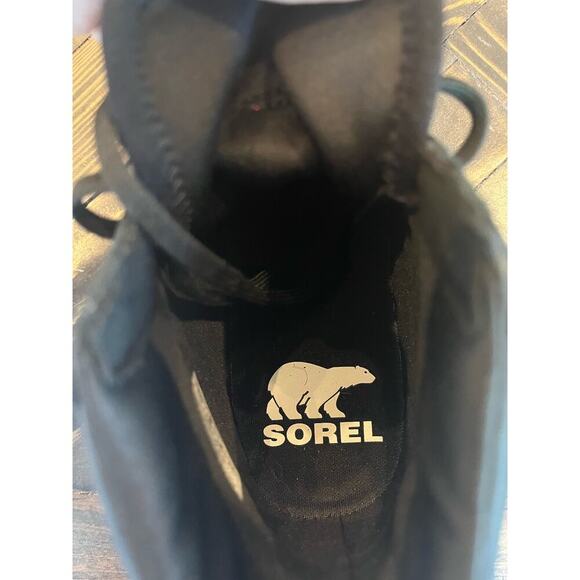 NWOT Sorel Ona Black Lace Up Sneaker Boot Women 8.5 High Top Athletic Hiking - Picture 8 of 13